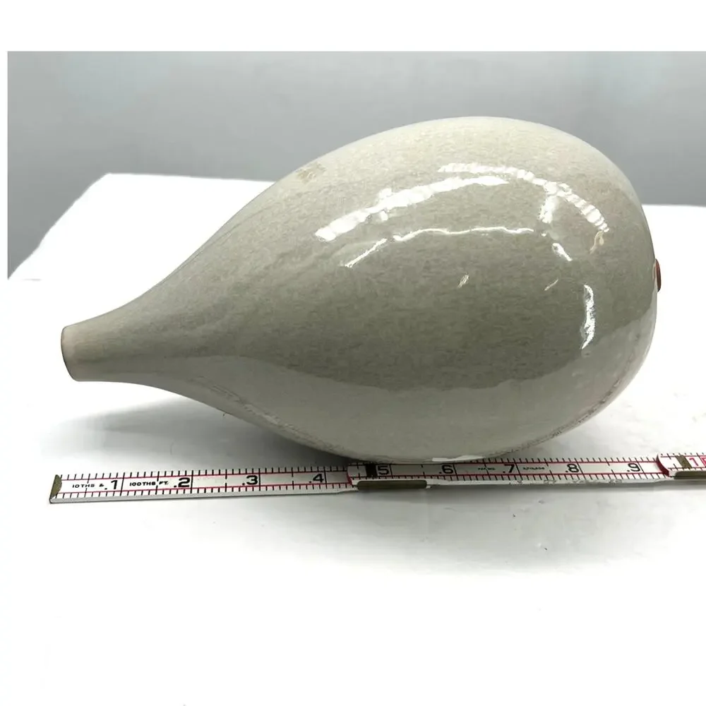 West Elm Bright Ceramicist Wide Teardrop Vase Pottery earthenware Glazed Vessel